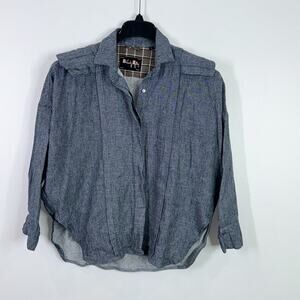 Wendy Glez chambray button down shirt size small
